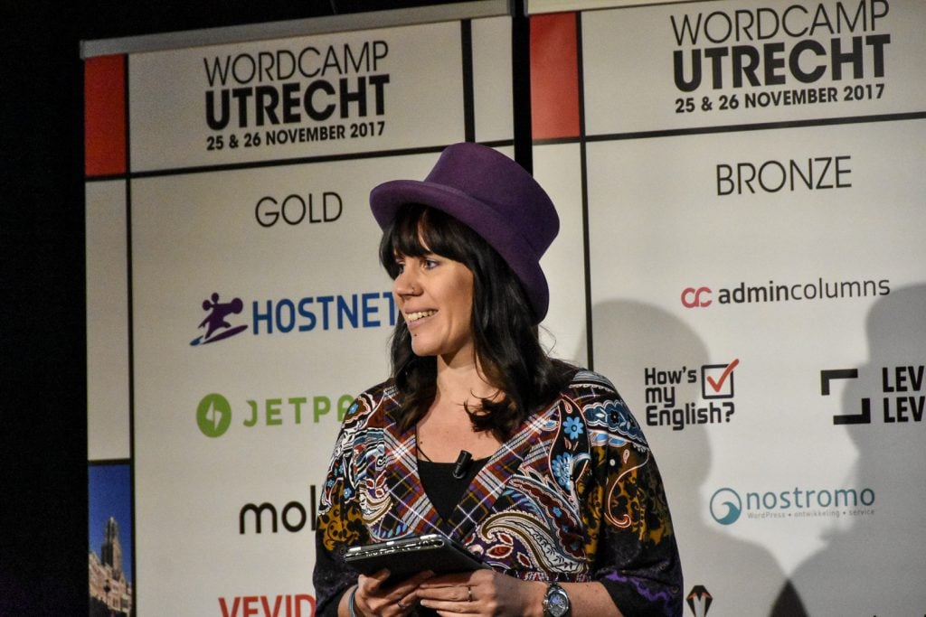 Carole Olinger at WordCamp Utrecht