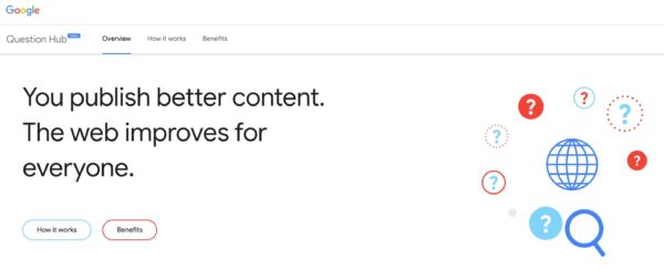 screenshot of Question Hub in Google