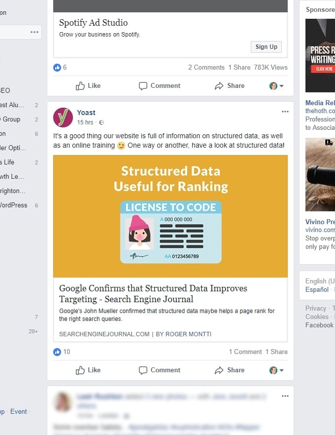 Social image Structured data FB